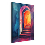 Wandbilder Bunter Flur mit Treppe