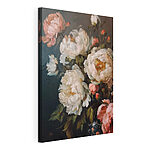 Wandbilder Malerei von weißen und rosa Blumen
