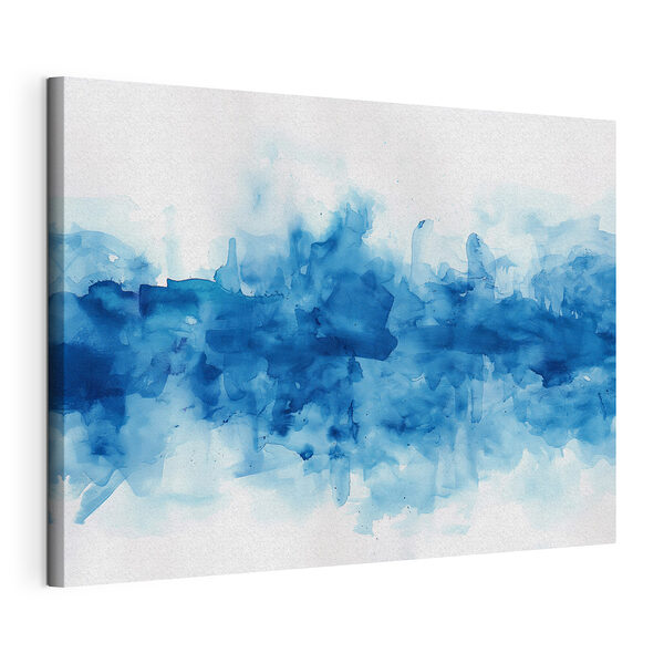 Wandbilder Wandbilder Blaue und weiße Aquarellfarbe (Artikelnummer: s39954)
