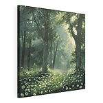 Wandbilder Wald mit Bäumen und Blumen