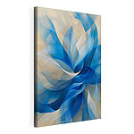 Wandbilder Blaue und weiße gezwirbelte Blume
