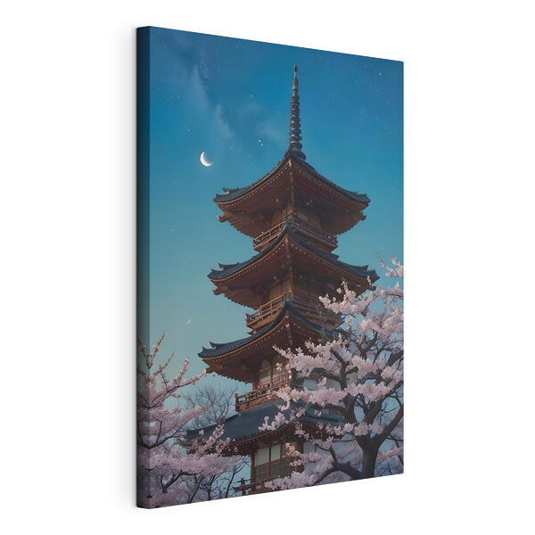 Wandbilder Pagode mit Kirschblüten (Artikelnummer: s40586) Wandbilder Wandbilder Pagode mit Kirschblüten (Artikelnummer: s40586)