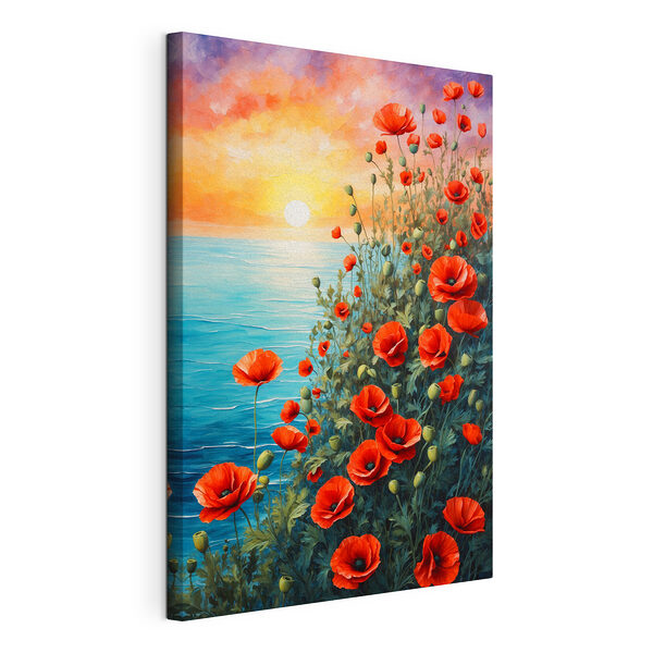 Wandbilder Malerei von roten Blumen und Wasser (Artikelnummer: s40637) Wandbilder Wandbilder Malerei von roten Blumen und Wasser (Artikelnummer: s40637)