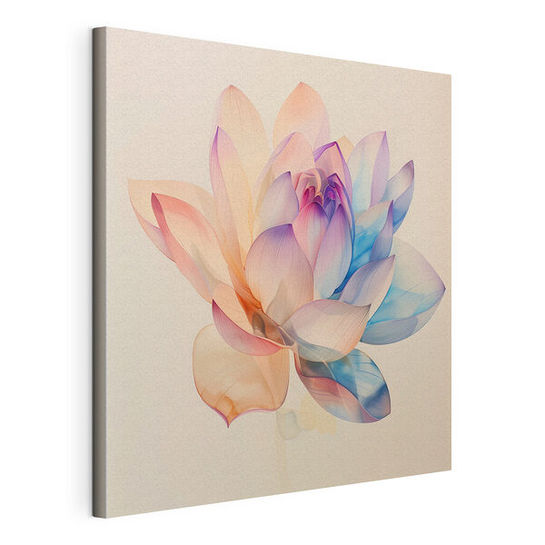 Wandbilder Strahlende Blüte in Pastelltönen