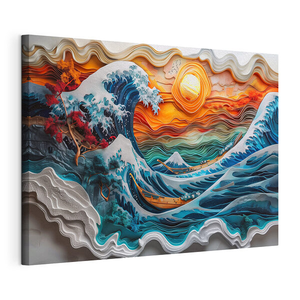 Gemälde einer Welle Wandbilder Gemälde einer Welle