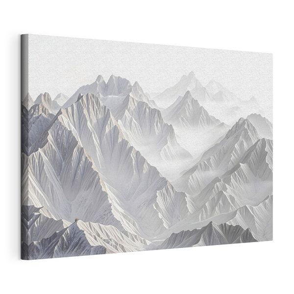 Verschneites Gebirge mit Wolken Wandbilder Verschneites Gebirge mit Wolken