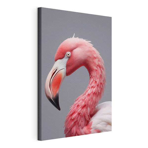 Elegantes Porträt eines rosa Flamingos Wandbilder Elegantes Porträt eines rosa Flamingos