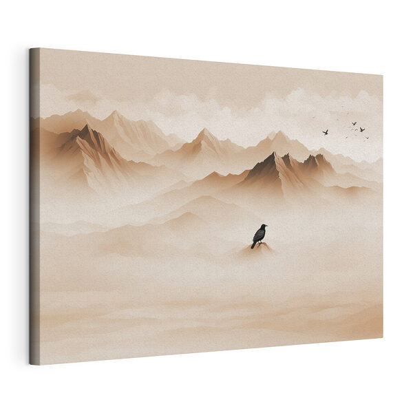 Vogel auf einem Berggipfel Wandbilder Vogel auf einem Berggipfel