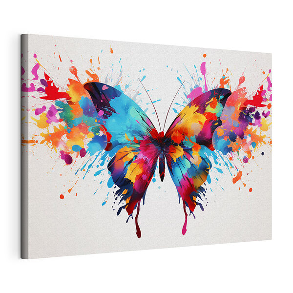 Bunter Schmetterling mit Farbspritzern Wandbilder Bunter Schmetterling mit Farbspritzern