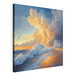 Wandbilder Die Wellen brechen am Strand