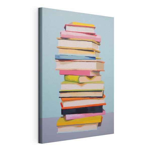 Stapel von Büchern auf einem Tisch Wandbilder Stapel von Büchern auf einem Tisch