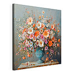 Wandbilder Vase mit Blumen auf einer Steinfläche