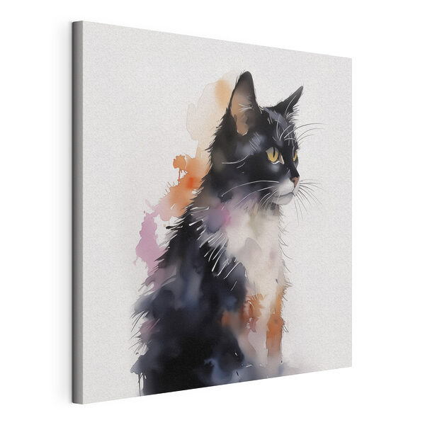 Katze mit weißem und schwarzem Gesicht Wandbilder Katze mit weißem und schwarzem Gesicht