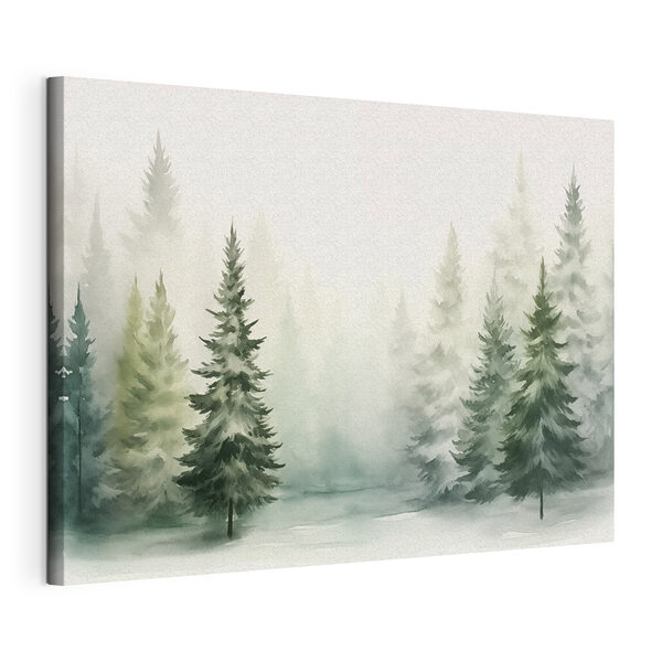 Wandbilder Wandbilder Aquarell von Bäumen im Nebel (Artikelnummer: s42154)