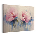 Wandbilder Gemälde mit rosa Blumen