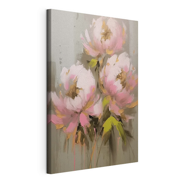 Wandbilder Gemälde mit rosa Blumen (Artikelnummer: s42349) Wandbilder Wandbilder Gemälde mit rosa Blumen (Artikelnummer: s42349)