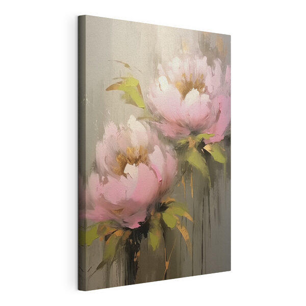 Gemälde mit rosa Blumen Wandbilder Gemälde mit rosa Blumen