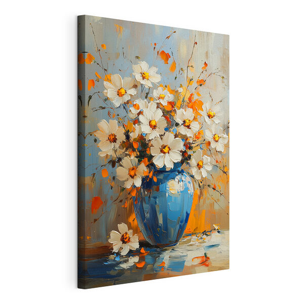 Wandbilder Gemälde mit Blumen in einer blauen Vase (Artikelnummer: s42493) Wandbilder Wandbilder Gemälde mit Blumen in einer blauen Vase (Artikelnummer: s42493)
