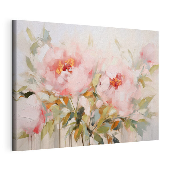 Wandbilder Malerei von rosa Blumen