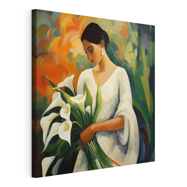 Wandbilder Gemälde einer Frau mit Blumen (Artikelnummer: s42818) Wandbilder Wandbilder Gemälde einer Frau mit Blumen (Artikelnummer: s42818)