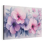Wandbilder Gruppe von rosa und violetten Blumen