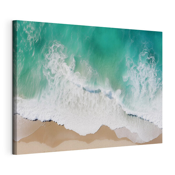 Wellen, die an einen Strand schlagen Wandbilder Wellen, die an einen Strand schlagen
