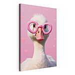 Wandbilder Ente mit rosa Brille