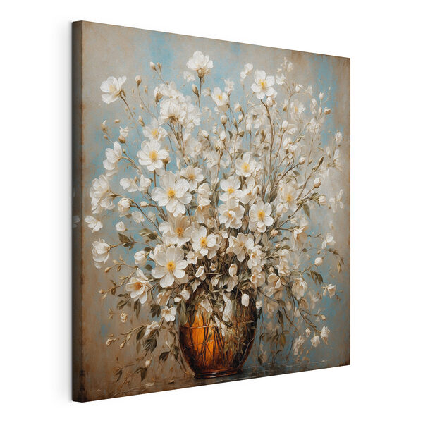 Wandbilder Wandbilder Vase mit weißen Blumen (Artikelnummer: s43107)