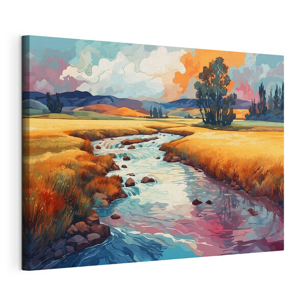 Wandbilder Ein Fluss fließt durch ein Feld (Artikelnummer: s43110) Wandbilder Wandbilder Ein Fluss fließt durch ein Feld (Artikelnummer: s43110)