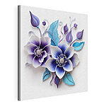 Wandbilder Blaue und weiße Blumen