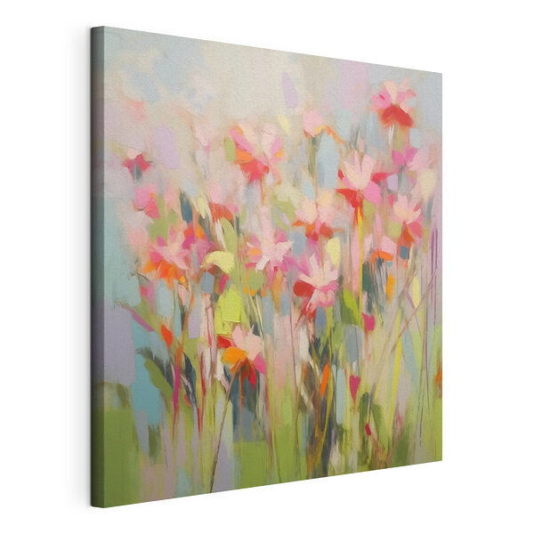 Gemälde mit Blumen an einer Wand Wandbilder Gemälde mit Blumen an einer Wand