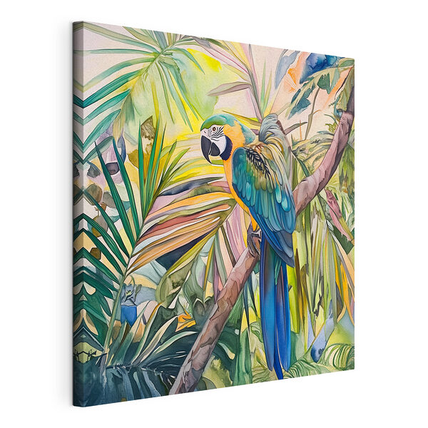 Bunter Vogel auf einem Baumzweig Wandbilder Bunter Vogel auf einem Baumzweig