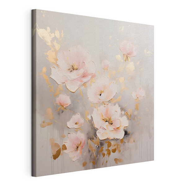 Malerei von Blumen auf einer weißen Fläche Wandbilder Malerei von Blumen auf einer weißen Fläche