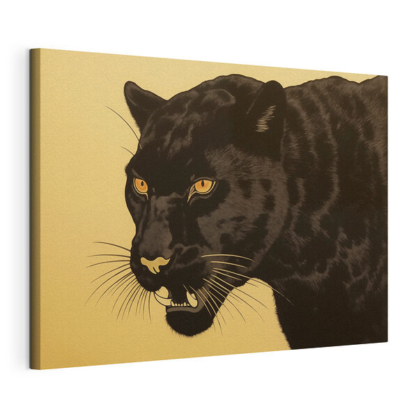 Schwarzer Panther mit gelben Augen Wandbilder Schwarzer Panther mit gelben Augen