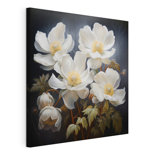 Malerei von weißen Blumen Wandbilder Malerei von weißen Blumen