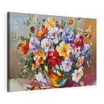 Wandbilder Gemälde von Blumen in einer Vase