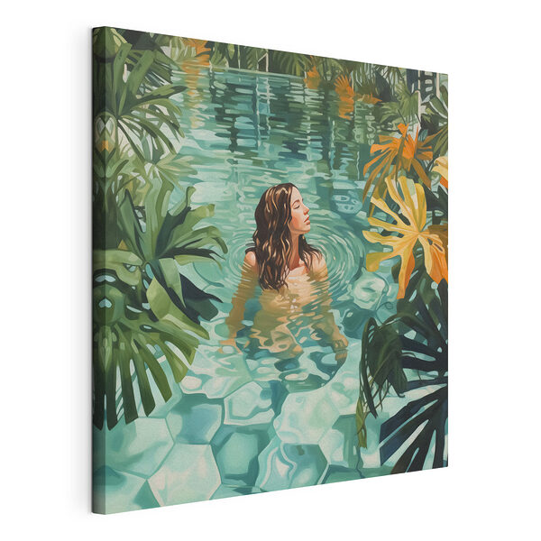 Wandbilder Frau in einem von Pflanzen umgebenen Pool (Artikelnummer: s43961) Wandbilder Wandbilder Frau in einem von Pflanzen umgebenen Pool (Artikelnummer: s43961)