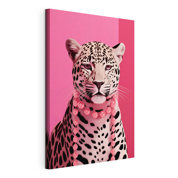 Leopard mit einer Halskette Wandbilder Leopard mit einer Halskette