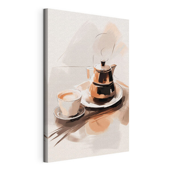 Wandbilder Wandbilder Teekanne und eine Tasse auf einem Teller (Artikelnummer: s44167)