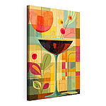 Wandbilder Bunte Kunst eines Martini-Glases