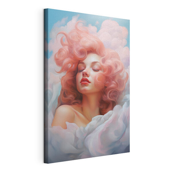 Frau mit rosa Haaren Wandbilder Frau mit rosa Haaren