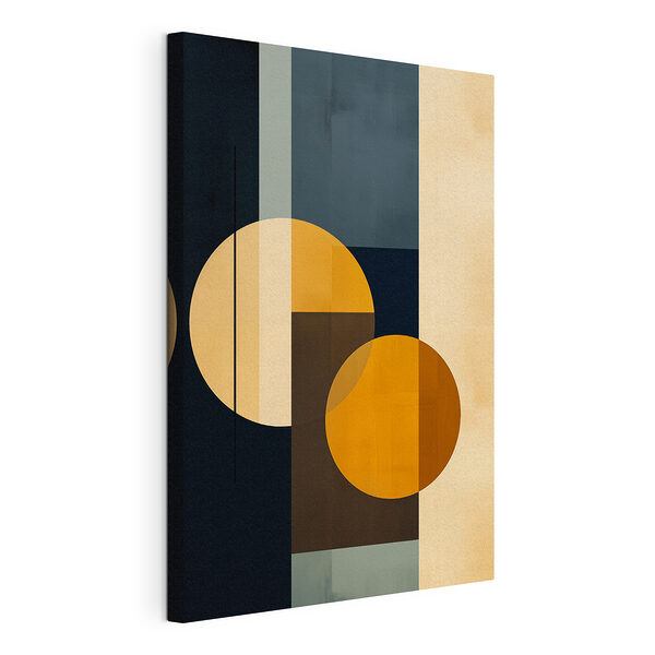 Buntes Kunstwerk mit Kreisen und Quadraten Wandbilder Buntes Kunstwerk mit Kreisen und Quadraten