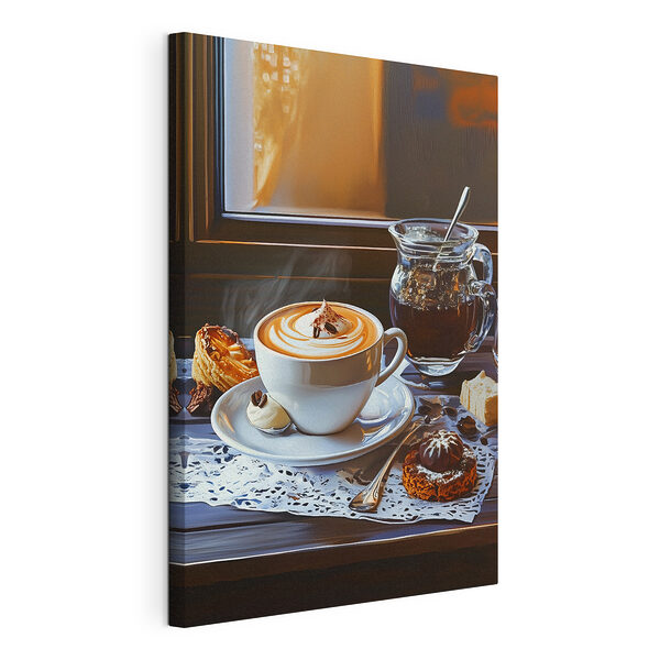 Eine Tasse Kaffee und eine Kanne Tee Wandbilder Eine Tasse Kaffee und eine Kanne Tee