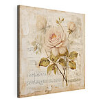 Wandbilder Gemälde von Blumen auf einem Notenblatt