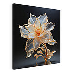 Wandbilder Zarte Blumenskulptur aus Glas