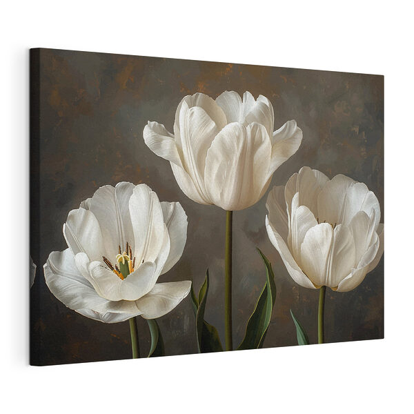 Wandbilder Gruppe von weißen Blumen