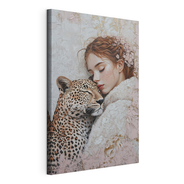 Wandbilder Wandbilder Frau mit Leopard (Artikelnummer: s40820)