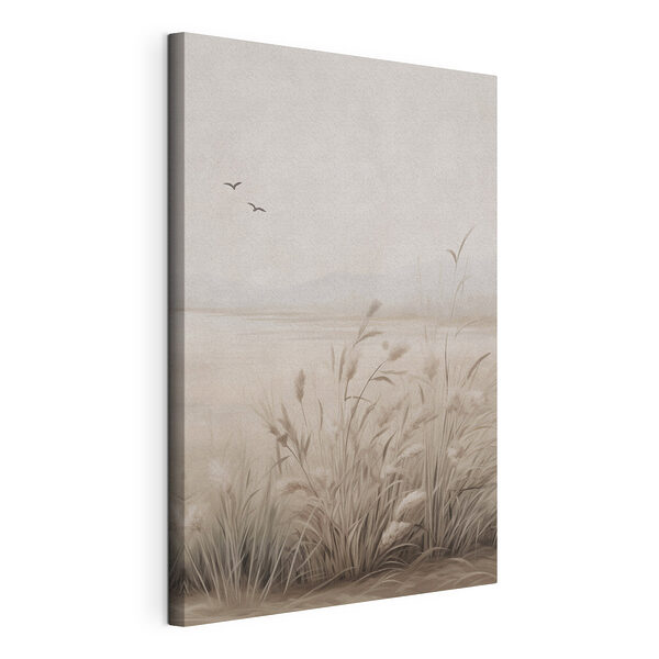 Wandbilder Gemälde einer Wiese mit Gras und Vögeln, die am Himmel fliegen (Artikelnummer: s47850) Wandbilder Wandbilder Gemälde einer Wiese mit Gras und Vögeln, die am Himmel fliegen (Artikelnummer: s47850)