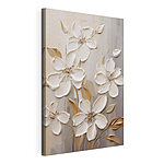 Wandbilder Gemälde mit weißen Blumen
