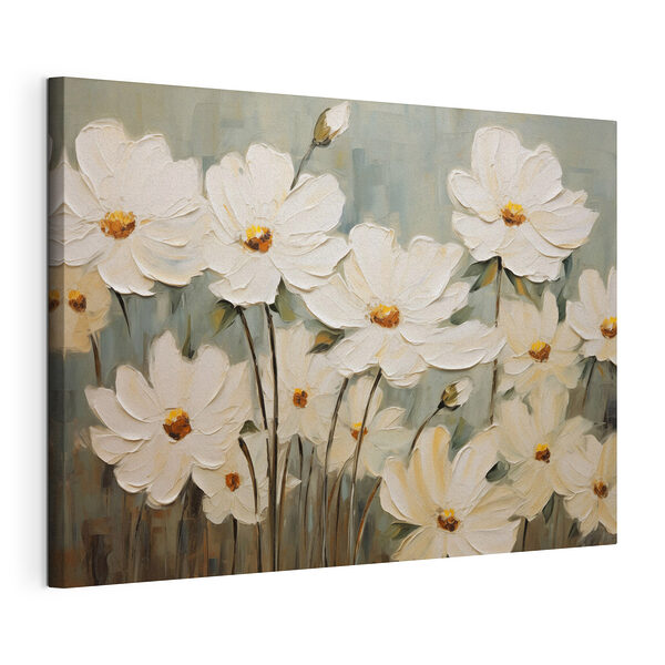 Gemälde mit weißen Blumen Wandbilder Gemälde mit weißen Blumen